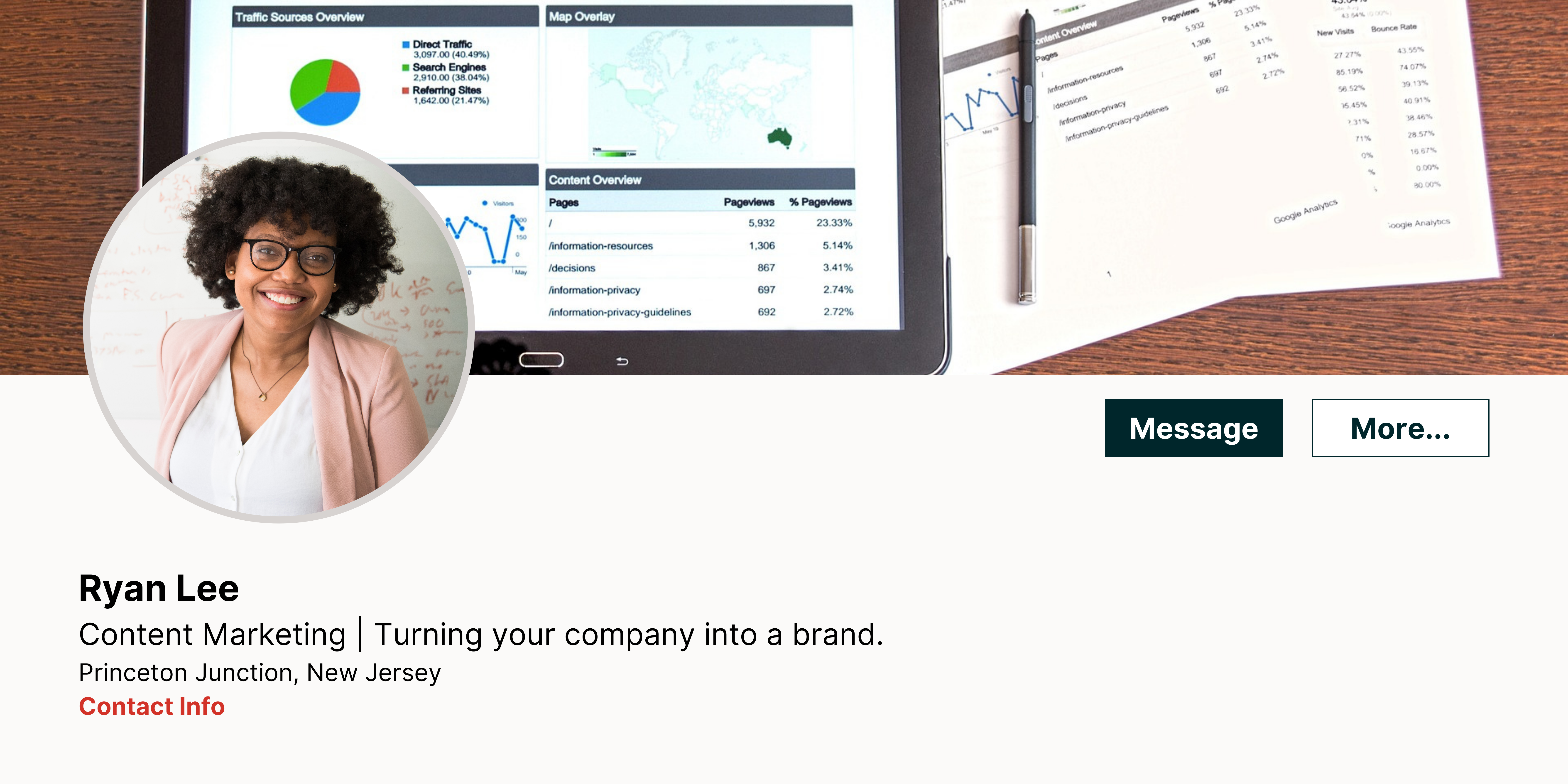 LinkedIn profile sample - Career Engagement Network